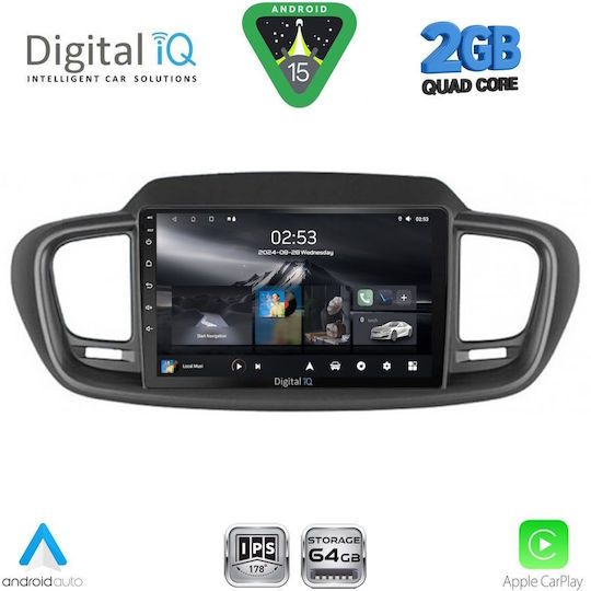Digital IQ Car Audio System for Kia Sorento 2014-2020 (Bluetooth/USB/WiFi/GPS/Apple-Carplay/Android-Auto) with Touch Screen 10"