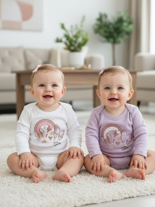 Babydom Σετ Φορμάκια Λιλά, Λευκό 2τμχ