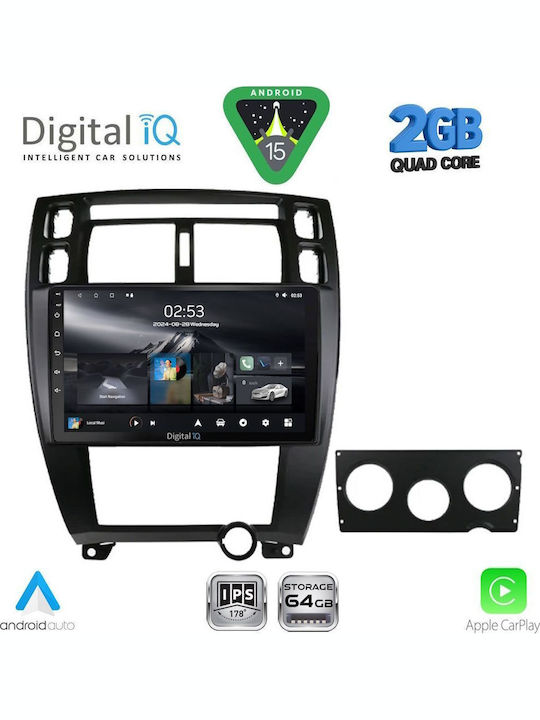 Digital IQ Car Audio System for Hyundai Tucson 2004-2010 (Bluetooth/USB/WiFi/GPS/Apple-Carplay/Android-Auto) with Touch Screen 10"