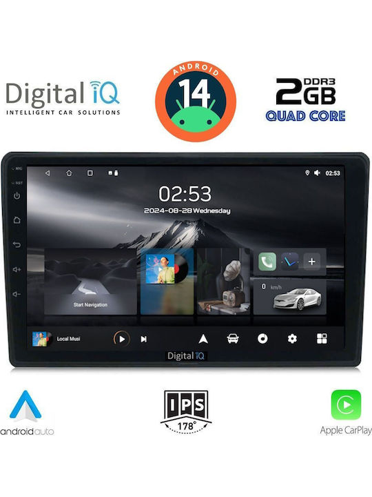 Digital IQ Car Audio System for Citroen C4 / DS4 2018 (Bluetooth/USB/WiFi/GPS/Apple-Carplay/Android-Auto) with Touch Screen 10"