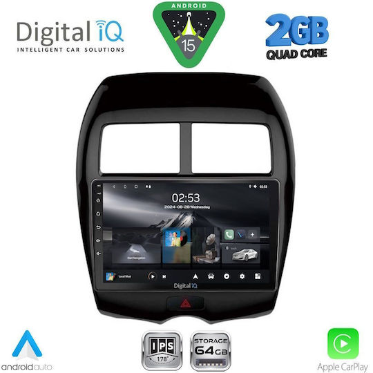 Digital IQ Car Audio System for Peugeot 4008 Mitsubishi Asx 2009 (Bluetooth/USB/WiFi/GPS/Apple-Carplay/Android-Auto) with Touch Screen 10"