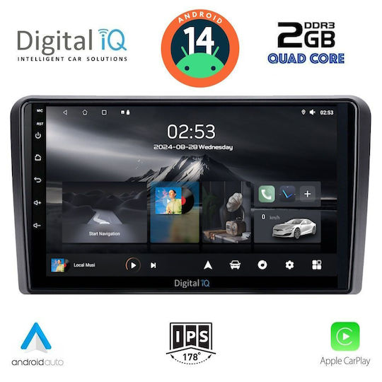 Digital IQ Car Audio System for Citroen C5 / DS5 2007-2017 (Bluetooth/USB/WiFi/GPS/Apple-Carplay/Android-Auto) with Touch Screen 10"