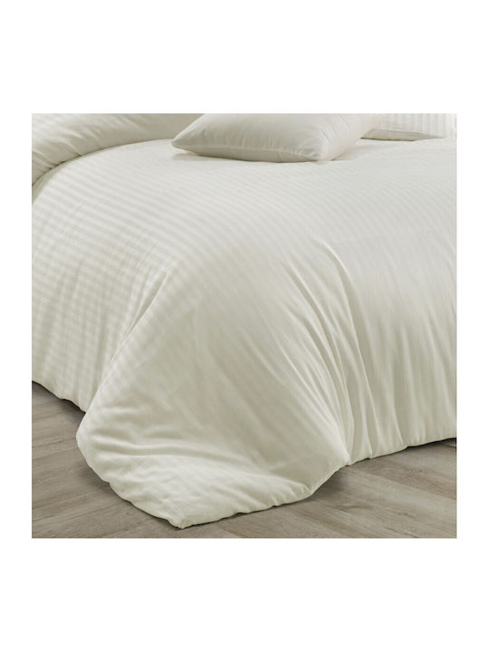 Nazenin Set Husă de Pilotă Dublă cu 2 Fețe de Pernă 200x220 Cream Line