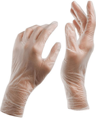 Mănuși Vinil Fără pulbere în Transparent Culoare 100buc