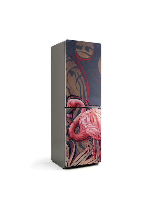 Decorativă Husă Magnetică Pentru Frigider Flamingo Stil Tropical 60x190 Cm