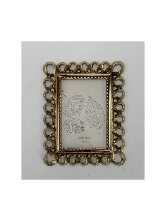 Karvounis Plastic Photo Frame with Gold Frame