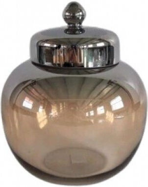 Karvounis Decorative Vase Silver 22.5x22.5x26cm