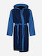 Arena Cotton Swimming Bathrobe Bicolor Navy Royal
