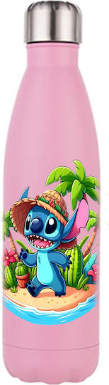 Μπουκάλι Θερμός Lilo & Stitch 500ml Ροζ Matte