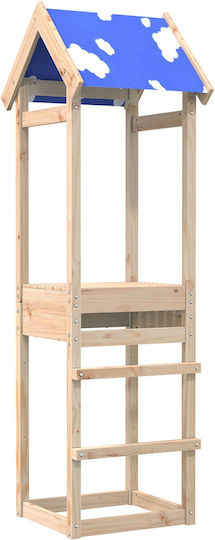 vidaXL Holzturm mit Kletterfläche 52.5x46.5x195cm. Braun