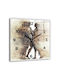 Tulup Silent Wall Clock Glass Yellow 60x60cm