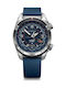 Victorinox Men's Watch Battery with Blue Rubber Strap
