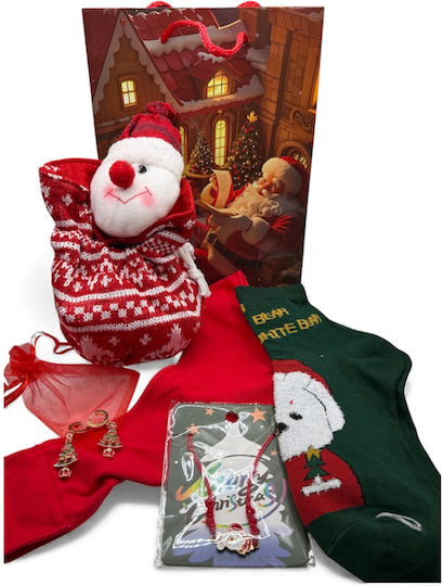 Secret Santa Γυναικείο Χριστουγεννιάτικο Gift Set Πουγκί Χιονάνθρωπο