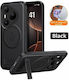 Luxury Hybrid Back Cover Leather Black (Huawei Pura 80 Ultra)