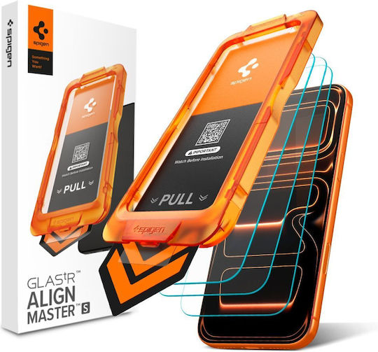 Spigen Alm Glas.tr Slim 3 Bucăți iPhone 17 Pro Transparent