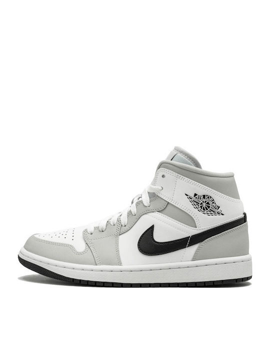 Jordan Air Jordan 1 Mid Botine Alb Light Smoke ...
