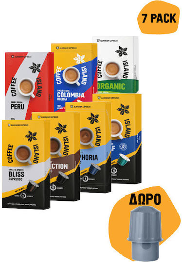 Coffee Island Kapseln Mischen Sie Kompatibel mit Maschine Nespresso 10Mützen