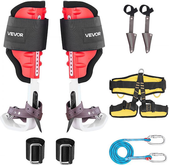 Vevor Tree Climbing Spike Set Adjustable Tree Climbing Equipment Protective Spike Straps Load Capacity 159 Kg Durable Arboriculture Equipment Aluminum Fruit Picking Hunting