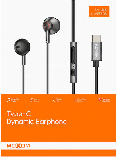 Moxom LX-EP808 In-ear Handsfree Headphones with Connector USB-C