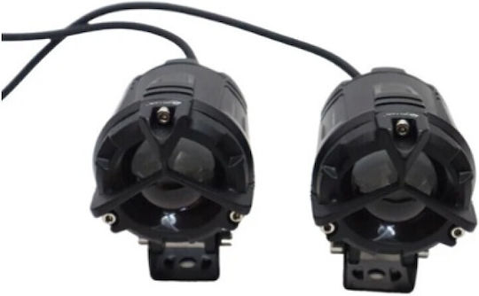 Aluminum Motorcycle Projector Lights 80w White Yellow Lighting 2pcs Hw-0409
