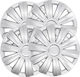 Mammooth Car Hubcap Set 14" 4pcs Silver