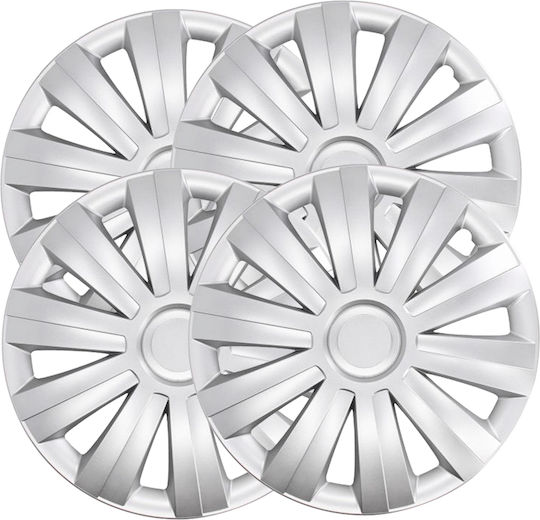 Mammooth Car Hubcap Set 14" 4pcs Silver