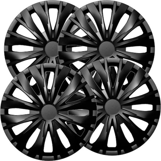 Mammooth Car Hubcap Set 14" 4pcs Black