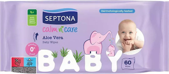 Septona Μωρομάντηλα χωρίς Οινόπνευμα & Parabens 60τμχ