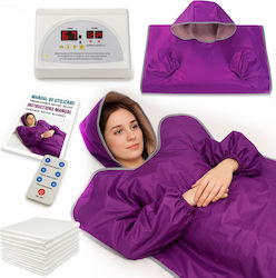 Sauna Type Thermal Blanket Sleeves Hood Two Infrared Zones Linomag 10 Wrapping Foils Fat Burning Relaxation Detoxification 35°c-80°c Purple 180x80cm Sauna Type Thermal Blanket Sleeves Hood Two Infrared Zones Linomag 10 Wrapping Foils Fat Burning Relaxation Detoxification 35°c-80°c Purple 180x80cm