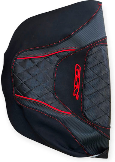 Gsx1400 Suzuki Anti-Slip Quilted Baklavadoto Alcantara Look Seat Cover Red Stitching Piping Logos