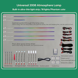 Diq Ambient Dream 256 Schwarze Universelle Dünne Licht Schwarz Streifen Ambientebeleuchtung 18 Lichter 256 Farben