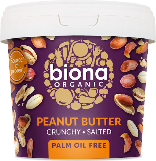 Biona Bio-Produkt Erdnussbutter Knusprig mit Extra Protein 1000gr