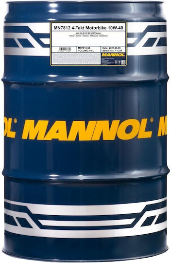 Mannol 10W-40 Λάδι Μοτοσυκλέτας για Τετράχρονους Κινητήρες 60lt