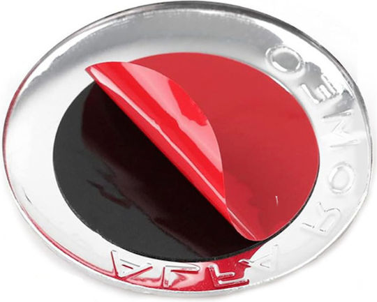 Alfa Romeo Hood Logo 74mm Red 1 Piece Zemb-alfa-04