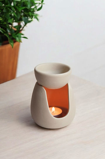 Κεραμικός Αρωματιστής Duosdei Wax Melts Αιθέρια Έλαια Μπεζ