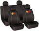 Car Seat Covers Fabric Momo Set 003 Black-Red 8 Pieces