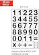 Tanex Stc 500 Series Numbers & Letters Stickers 2 Sheets In Polybag