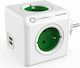 DesignNest PowerCube 4 Positionen mit 2 USB-A Grün