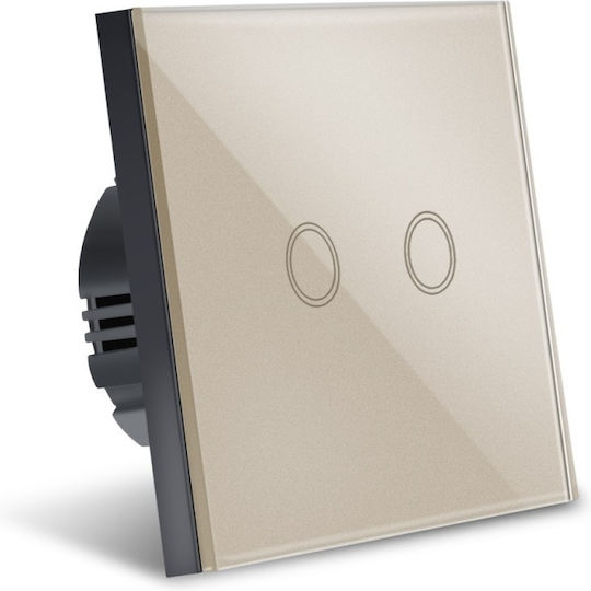 Techstar Touch Switch Tempered Glass Modern Design Led Lighting 2 Phases Gold