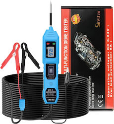 Techstar 823 Auto Voltage Tester Electrical Circuits 6-24v Lcd Display Led Clamps Stainless Steel Probe