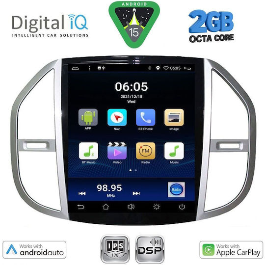 Digital IQ Car Audio System for Mercedes-Benz Vito 2015 (Bluetooth/USB/WiFi/GPS/Apple-Carplay/Android-Auto) with Touch Screen 4.1"
