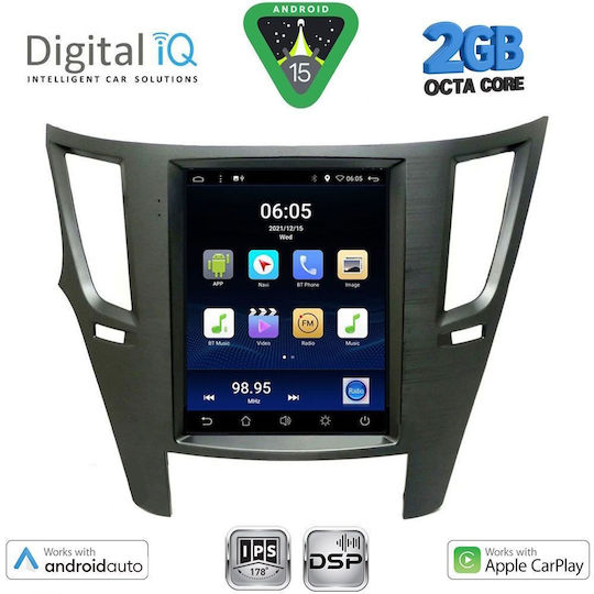Digital IQ Car Audio System for Subaru Legacy / Outback 2009-2014 (Bluetooth/USB/WiFi/GPS/Apple-Carplay/Android-Auto) with Touch Screen 4.1"