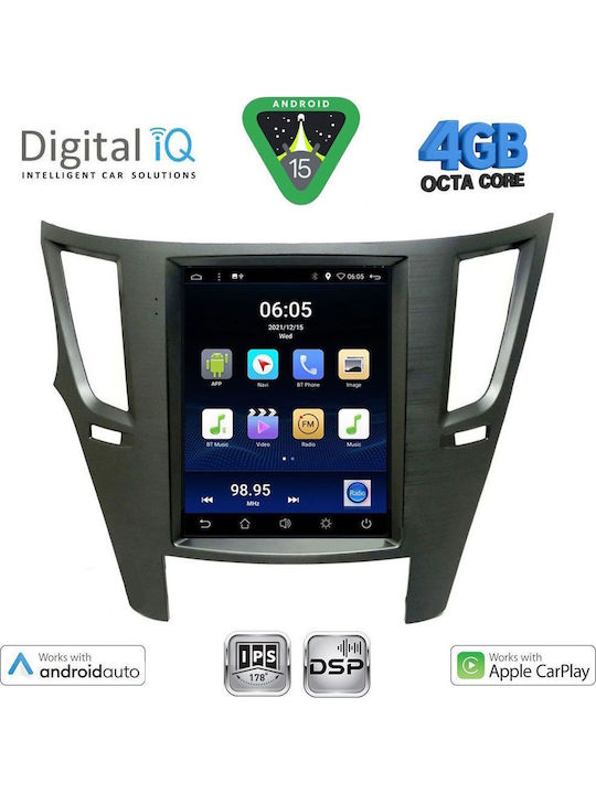 Digital IQ Car Audio System for Subaru Legacy / Outback 2009-2014 (Bluetooth/USB/WiFi/GPS/Apple-Carplay/Android-Auto) with Touch Screen 4.1"