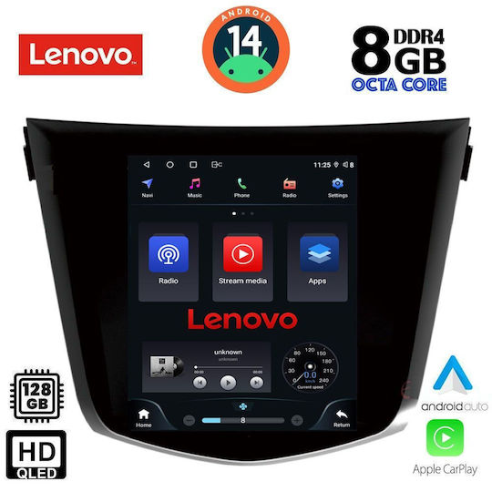 Lenovo Car Audio System for Nissan Qashqai / X-Trail 2014-2021 (Bluetooth/USB/WiFi/GPS/Apple-Carplay/Android-Auto)