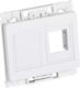 Lanview Wall Plate 2 X Keystone Opus Outlet White