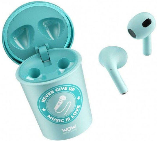 WOW Generation In-ear Bluetooth Handsfree Ακουστικά με Θήκη Φόρτισης Τιρκουάζ