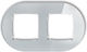 Icon Universal Wechselrahmen Doppelstrang Glas-Effekt Rahmen Grau Unten Weiß 15-0-irso-2