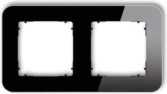 Icon Universal Wechselrahmen Doppelverpackter Glas-Effekt Rahmen Schwarz Unten Schwarz 12-12-irsz-2