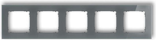 Icon Universal Quadrat Rahmen Glas Effekt Rahmen Graphit Boden Graphit Matt 28-28-irsk-5