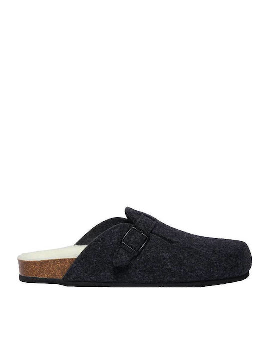 Plakton Anatomical Women's Slippers with Fur Gray